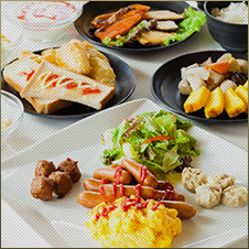 充実の朝食